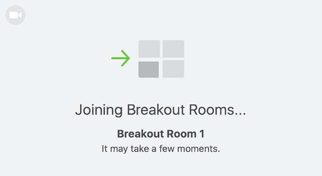 zoom screenshot showing joining a breakout room window