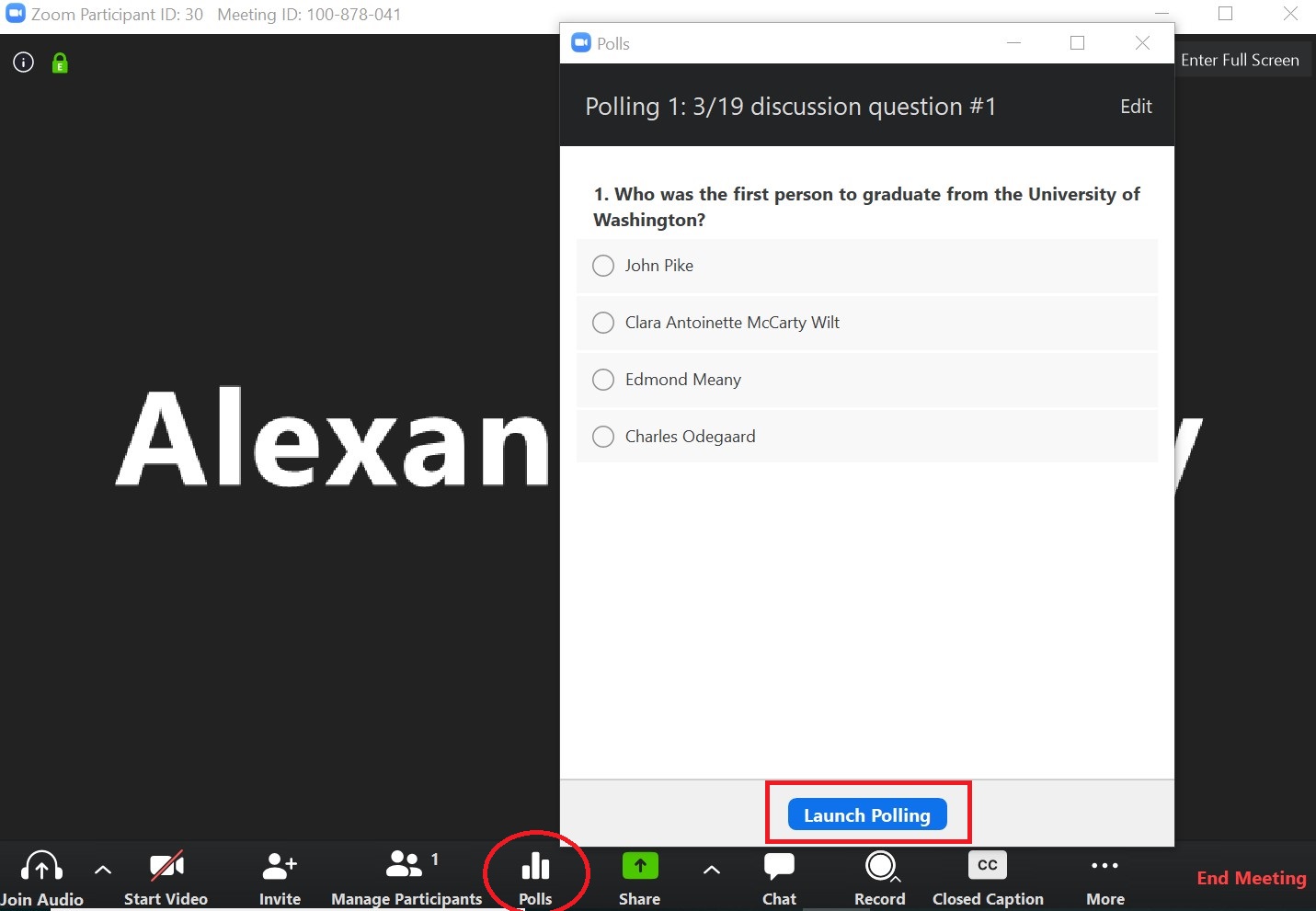 Tutorial: Zoom polling | Department of History | University of Washington