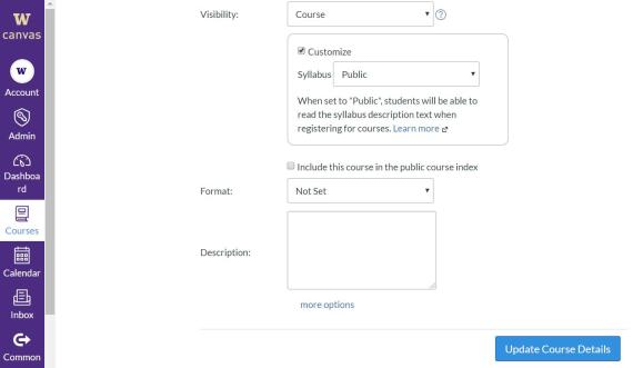 Screenshot of making a page public or not in Canvas