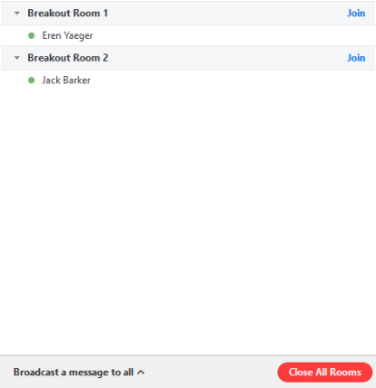 assign to breakout rooms zoom zoom screenshot showing breakout rooms in progress
