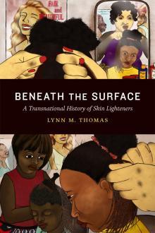 Book cover - women braiding hair in a salon, one has lightened skin