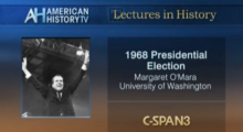 C-SPAN preview shot for lecture by Professor Margaret O'Mara