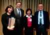Mr. and Mrs. Shih with Vincent Y.C. Shih Professor of China Studies Madeleine Yue Dong and Professor Resat Kasaba, Director JSIS